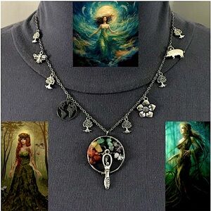 “Gaia: Mother Earth" Terra Greek Roman Goddess Handmade Mythology Necklace, Tree